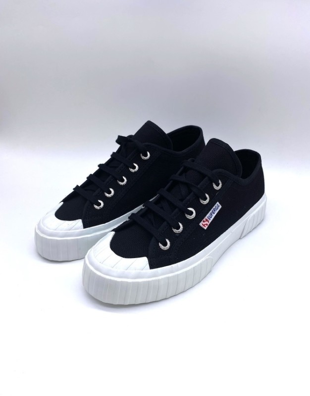 SUPERGA 2630Stripe Blck/Fwhi