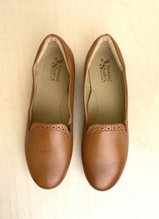 YOUNG SOLES Sindy Leather Tan Burnished