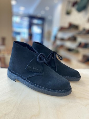 CLARKS Desert Boot Black Suede