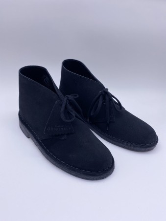CLARKS Desert Boot Black Suede