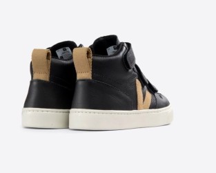 VEJA V-10 Mid Leather Black Dune