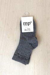 MP DENMARK Wool Rib Socks Côte 491 Grey Melange