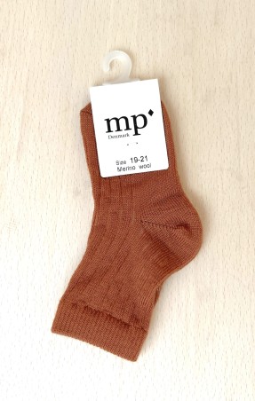 MP DENMARK Wool Rib Socks 2315 Copper Brown