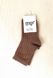 MP DENMARK Wool Rib Socks 34 Pecan Pie