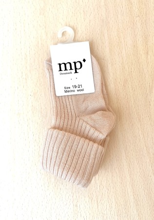MP DENMARK Wool Rib Bord Socks 853 Rose Dust