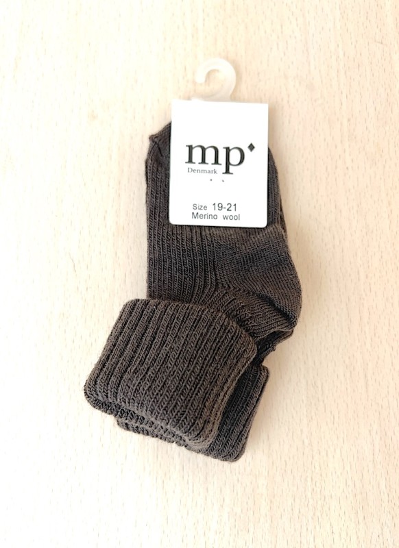 MP DENMARK Wool Rib Socks Bord 541 Dark Brown