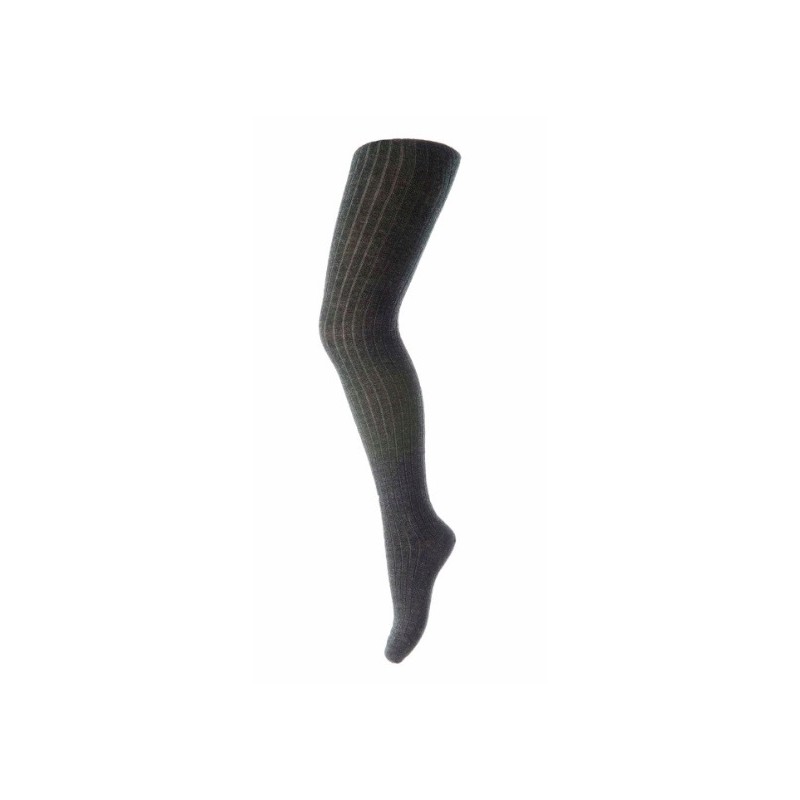 MP DENMARK Wool Rib Tights 497 Dark Grey