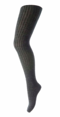MP DENMARK Wool Rib Tights 497 Dark Grey