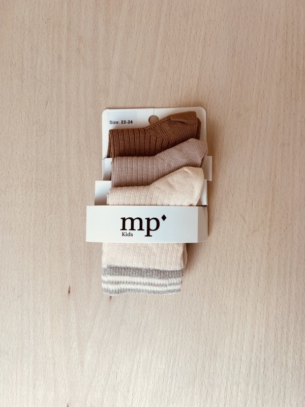 MP DENMARK Alba 3-pack Socks 8992 Multi Beige