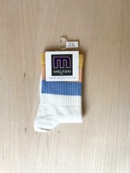 MELTON Wide Stripes Socks 102 Laté