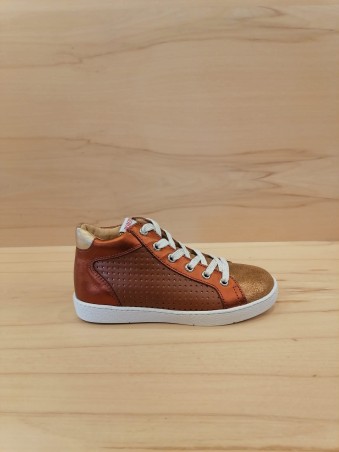 POM D'API Top Zip Lace Laminat Dk Camel Rust