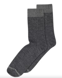 MP DENMARK Erina Wool Rib Socks 497/Dark Grey Melange