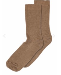 MP DENMARK Fine Wool Rib Socks 67/Coca Mocha