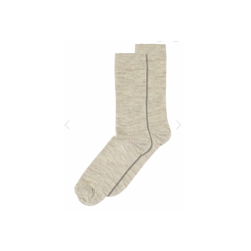 MP DENMARK Fine Wool Rib Socks 202/Light Brown Melange