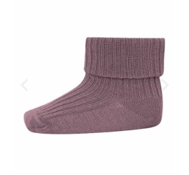 MP DENMARK Wool Rib Socks Bord/33 Dark Purple Dove