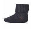 MP DENMARK Wool Rib Socks Bord 497 Dark Grey