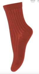 MP DENMARK Wool Rib Socks Côte/4194 Rustic Clay