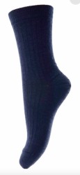 MP DENMARK Wool Rib Socks Côte/807 Navy