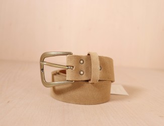 ISABELLE VARIN Ceinture Windi Velours Beige