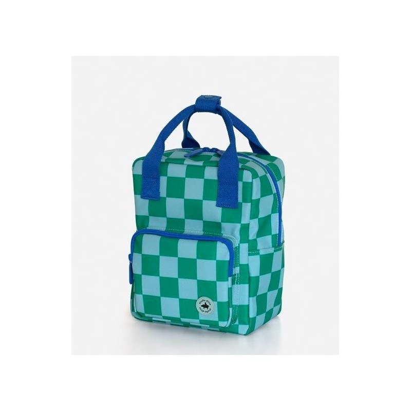 STUDIO DITTE Backpack Small Blocks Green-Blue