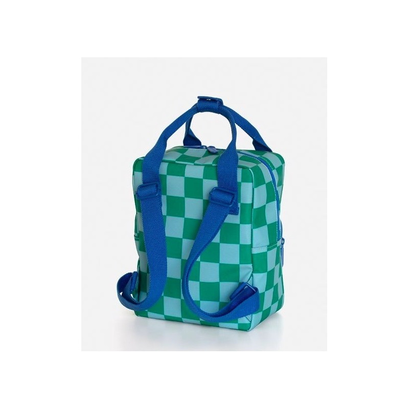 STUDIO DITTE Backpack Small Blocks Green-Blue