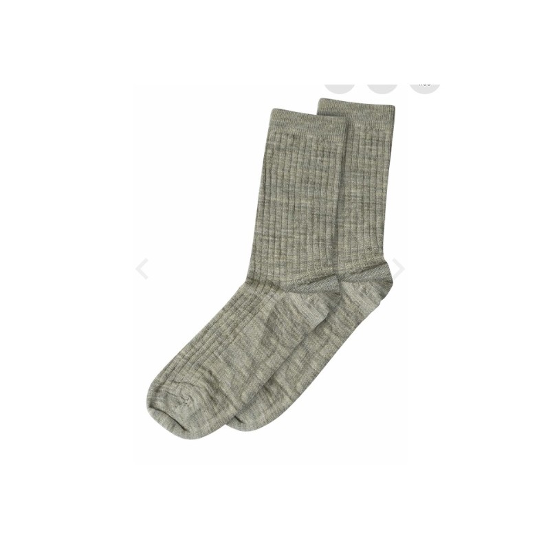 MP DENMARK Wool Rib Socks 202/Light Brown Melange