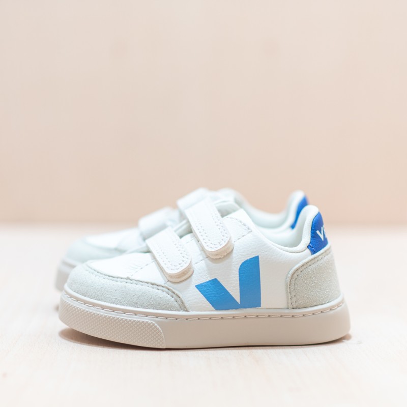 VEJA Small V-12 Extra White Aqua Paros