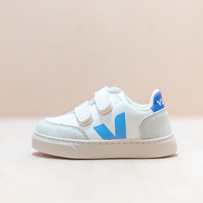 VEJA Small V-12 Extra White Aqua Paros