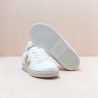 VEJA Small V-10 Laces White Platine Silver