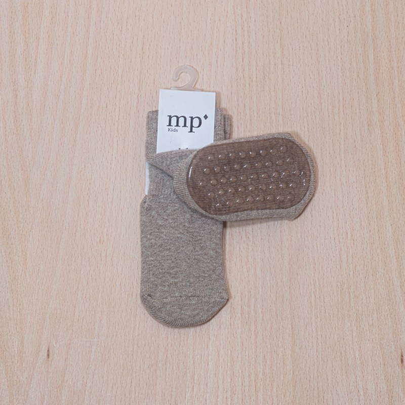 MP DENMARK Cotton Socks Anti-Slip 489 Light Brown Melange