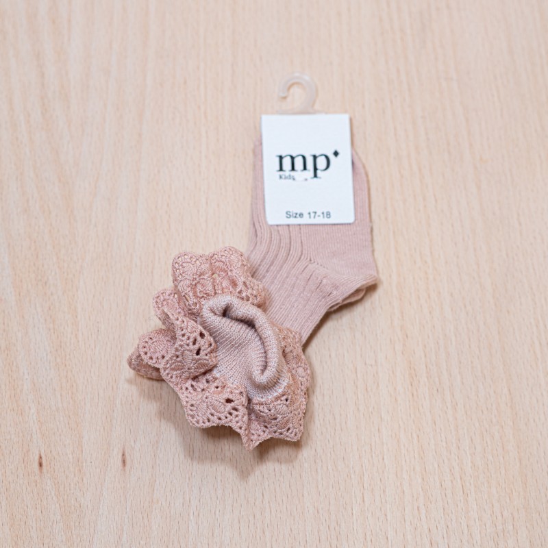 MP DENMARK Lisa Socks With Lace 853 Rose Dust