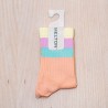 MELTON Wide Stripes Socks 1070 Peach Perfect