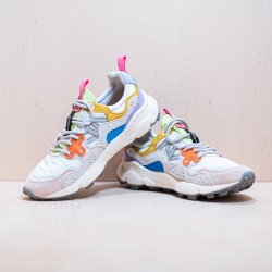 FLOWER MOUNTAIN Yamano 3 Suède/Nylon White-Pink