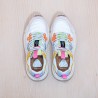 FLOWER MOUNTAIN Yamano 3 Suède/Nylon White-Pink