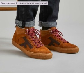 FAGUO Walnut Mid Basket Suède CAM00