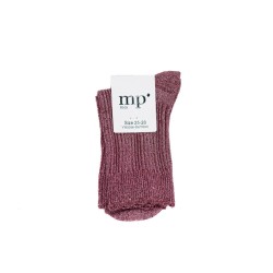 MP DENMARK Celosia Glitter Socks Maroon