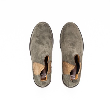 ALIWELL Chelsea Boots Aria Velours Kaki/Or