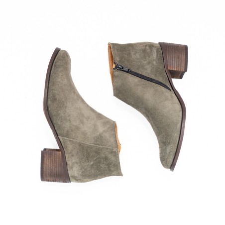 ALIWELL Boots Tiago Velours Kaki