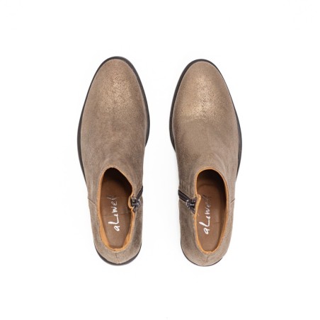 ALIWELL Boots Tiago Velours Irisé Perlite