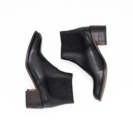 ALIWELL Boots Lino Mouton Lave Noir/Irise noir