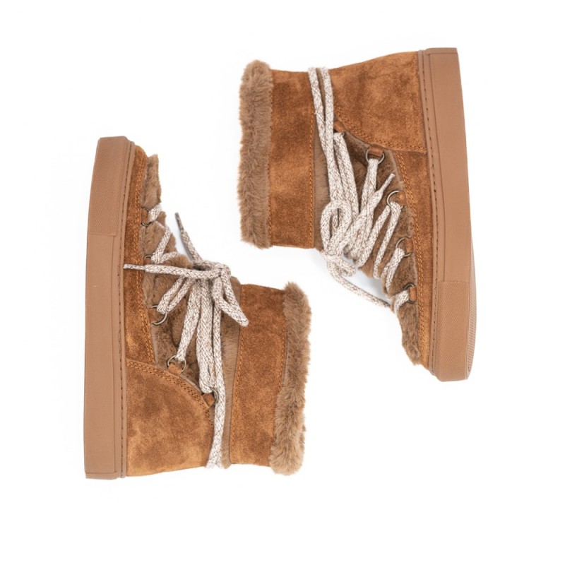 MAISON TOUFET Erica Cuir Velours Cognac