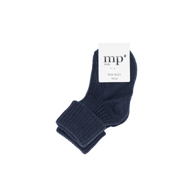 MP DENMARK Wool Rib baby Socks Navy