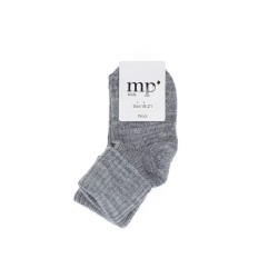 MP DENMARK Wool Rib Baby Socks Grey Melange