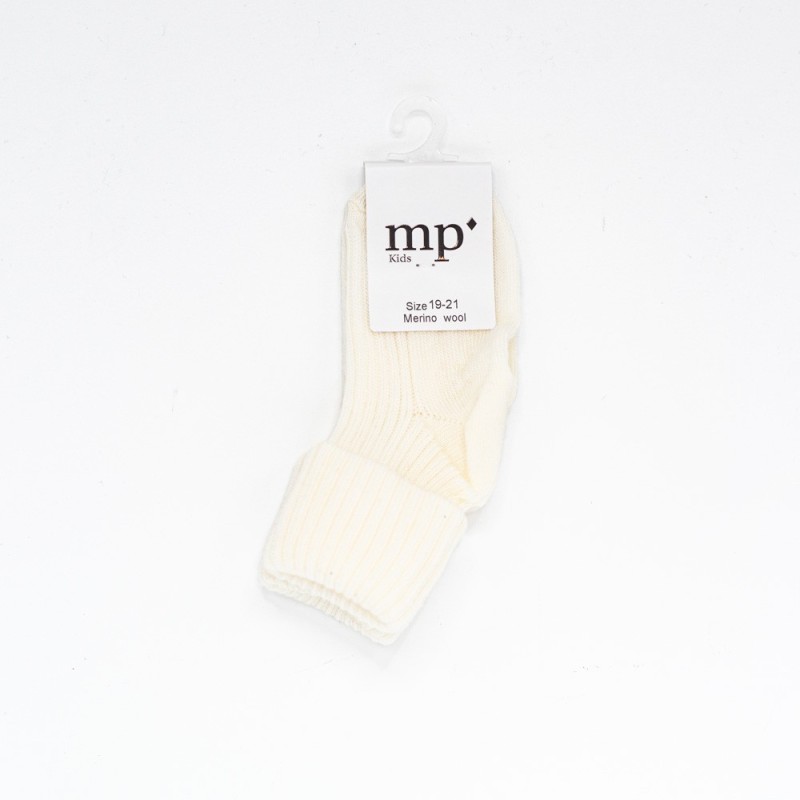 MP DENAMRK Wool Rib Baby Socks Snow White