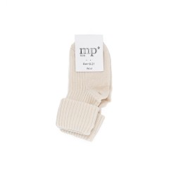 MP DENMARK Wool Rib Baby Socks Ecru