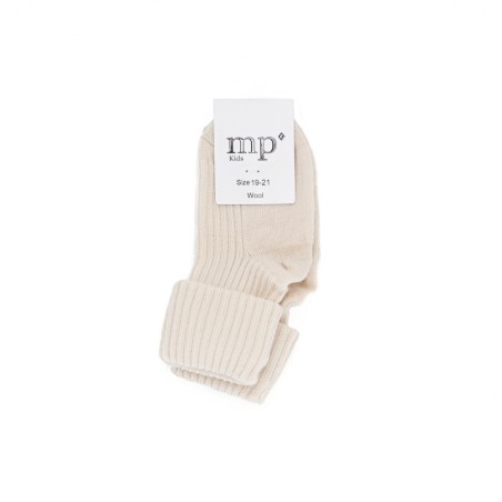 MP DENMARK Chaussette Wool Rib Baby Ecru