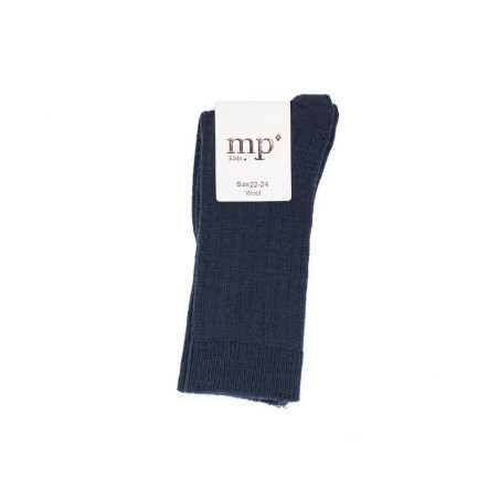 MP DENMARK Chaussette Wool Rib Knee Navy