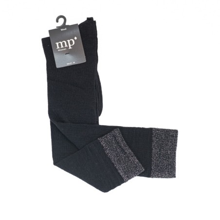MP DENMARK Chaussette Wool/Silk Knee Black