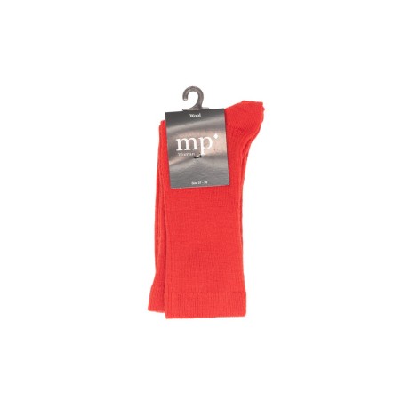 MP DENMARK Chaussette Fine Wool Rib Tomato