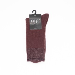 MP DENMARK Erina Wool Rib Socks Grape Skin